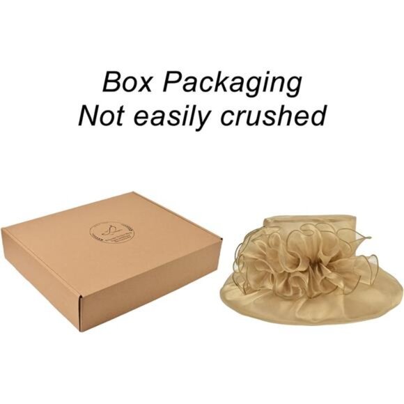 Derby Hats for Women, Classy Organza Sun Hat, Khaki main image 4